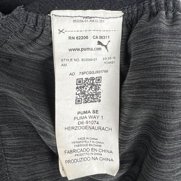 Puma Women's Joggers Charcoal Gray Black Logo Waistband Pockets Stretch Size‎ XL - Picture 11 of 13